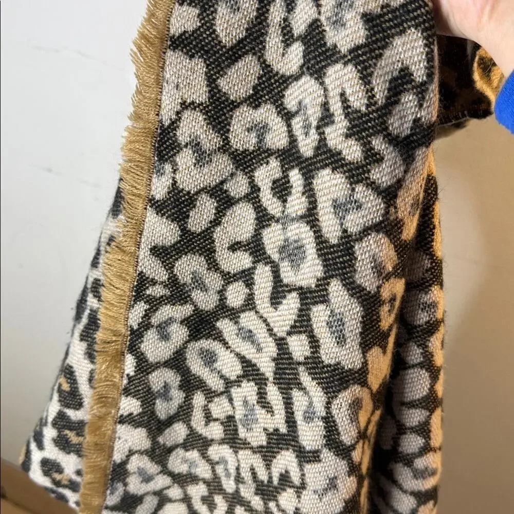 J. Crew Leopard Print Blanket Scarf